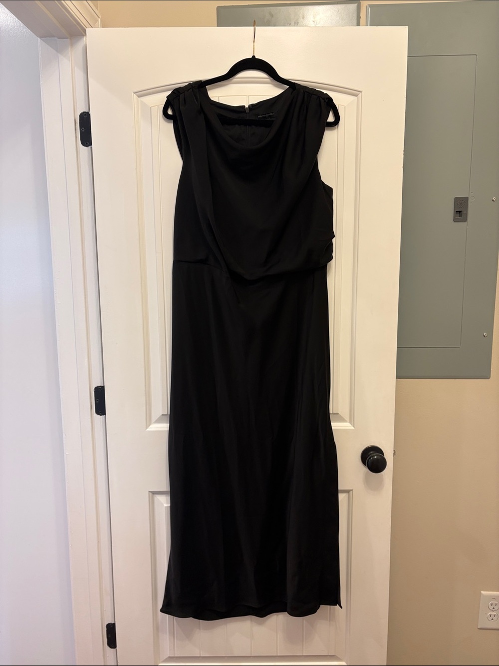 Banana Republic Black Sleeveless Cowl Neck Maxi Dress